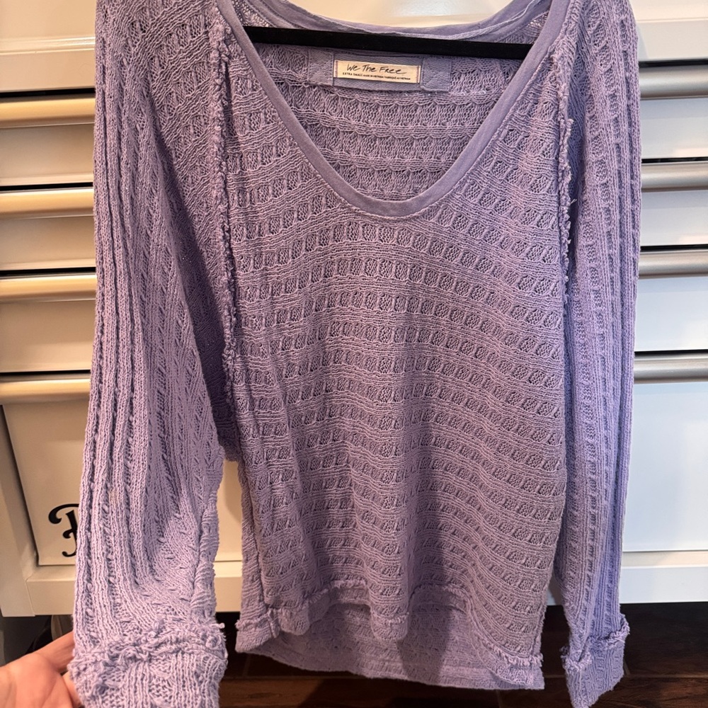 We The Free Purple Knit sweater